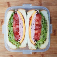 점심도시락 샌드위치 간단하게 만들기