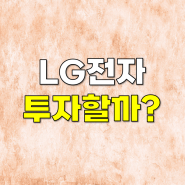 LG전자 스윙투자 후보