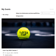 2023년 밴쿠버 LAVER CUP 예매