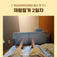 제왕절개 2일차 _ 소변줄 제거! 어기적 걸어보기 / 소변 보고 방구끼는 미션 성공?실패?! / 개금미래여성병원 출산 후기