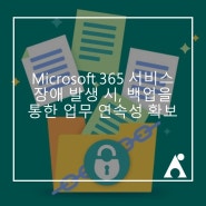 Microsoft 365 서비스 장애 발생 시, 백업을 통한 업무 연속성 확보