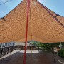 한스 캠핑에서 주문 제작한 초 대형 팔각 면 타프로 홍천 아지트 데크를 덮다