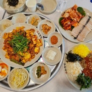 [천호] 맛집 오봉집에서 오봉스페셜(낙지볶음,보쌈,막국수) 먹고 배터진후기