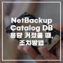 NetBackup Catalog DB 용량이 커졌을 때 조치방법