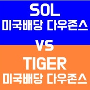 SOL미국배당다우존스와 TIGER미국배당다우존스 비교