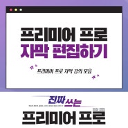 프리미어 프로 자막 편집하기 : 기본 자막, 그라디언트 텍스트 만들기 등 자막 강의 모음