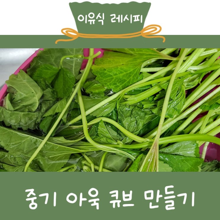 중기이유식 아욱큐브 만들기 아욱손질법 : 네이버 블로그