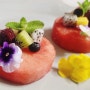 수박 예쁘게 자르기 식용꽃을 올린 예쁜 과일 플레이팅 2탄