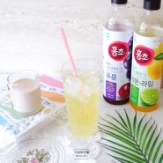 청정원 홍초 먹는법 푸룬 레몬&라임 에이드 레시피
