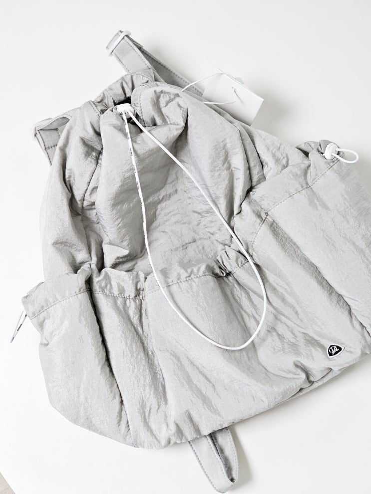 다이애그널백팩 드로우스트링 로고 백팩 실버 후기 diagonal drawstring logo backpack : 네이버 블로그