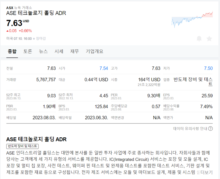 ASE holdings 주식매수 : 네이버 블로그