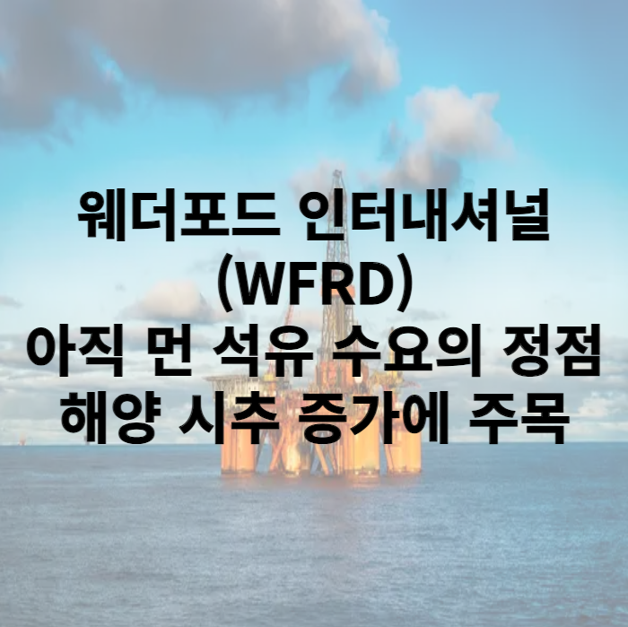글로벌 해양 시추 증가에 주목 웨더포드 인터네셔널 (WFRD) : 네이버 블로그
