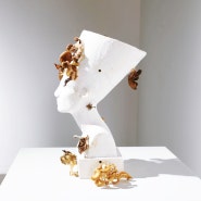 여주 빈집예술공간 조각상과 실제 버섯을 결합한 '고재욱 소멸조각' 이색 전시