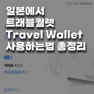 일본 트래블월렛(Travel Wallet) 간단 사용법(+환전, 충전하는법, 환불하는법, 트래블로그 비교)