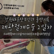 [출산기록/2일차] 꼬물이와 첫만남, 소변줄제거(+일어나서 화장실가기 미션)