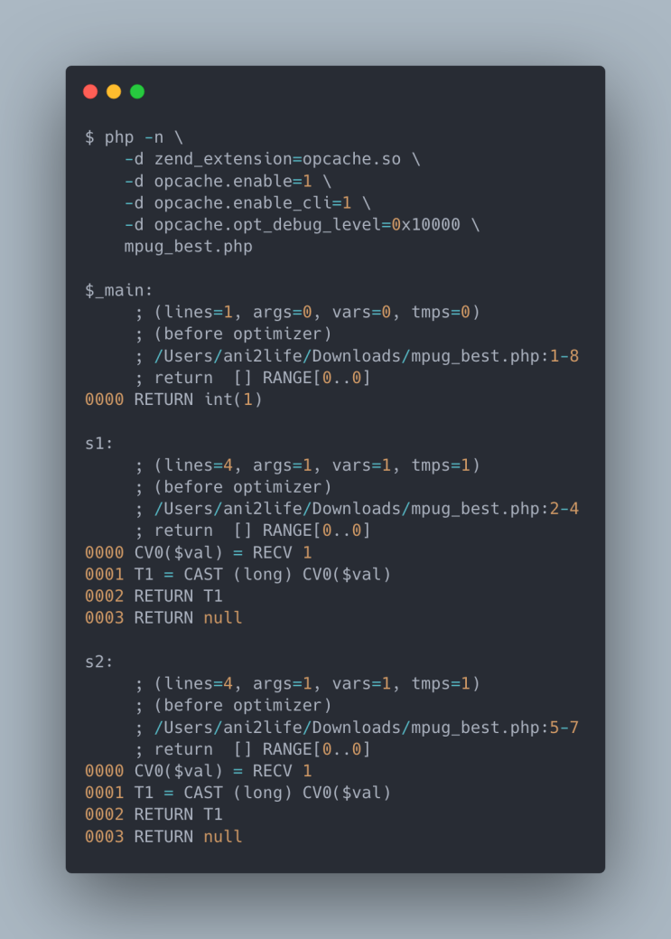 [실전 PHP] OPCode 확인하는 간단한 방법 : 네이버 블로그