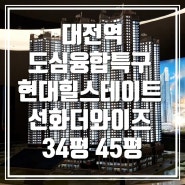 대전미분양줍줍/현대힐스테이트 선화더와이즈 34평 45평~/도심융합특구/계약축하금500만원
