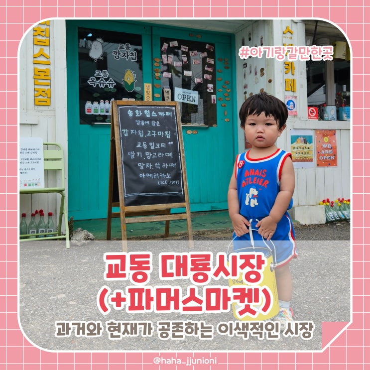 [아기랑 갈만한 곳] 교동 대룡시장+파머스마켓:) 19개월+5개월...