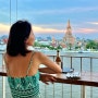 [태국]방콕 자유여행: 야경명소 왓아룬사원 뷰 추천 루프탑바 '살라 라타나코신'