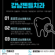 신논현 치과 라미네이트는 강남젠틀치과에서