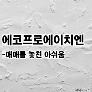 에코프로에이치엔 - 오늘 매매 놓친 종목의 아쉬움