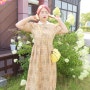 패션블로거 YR LOOK 727 데일리룩 / 한여름 옐로우 플라워 소공녀룩