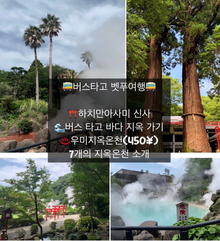 일본 벳푸 : 아침 산책, 하치만아사미 신사, 혼자 버스 타고 바다 지....