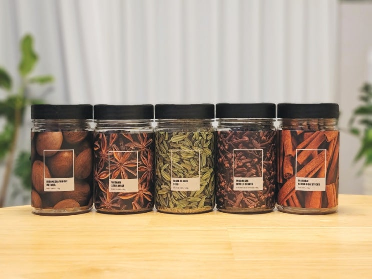와인 아로마 훈련용 향신료(육두구, 팔각, 정향, 회향) 구매 : 비옴 신서리티 프리미엄 오향분 향신료 세트 : 네이버 블로그