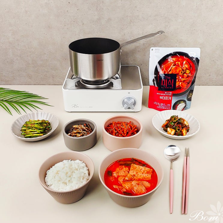 캠핑 국물요리 더미식 부대찌개 혼밥메뉴로도 구뜨! : 네이버 블로그