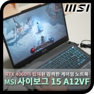 RTX 4060이 탑재된 강력한 게이밍노트북 MSI 사이보그 15 A12VF (사용기)