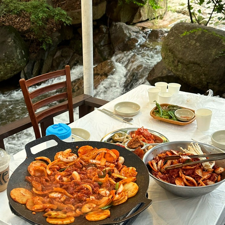 팔공산 / 갓바위 맛집 개울가식당 :: 오리불고기 맛집 : 네이버 블로그