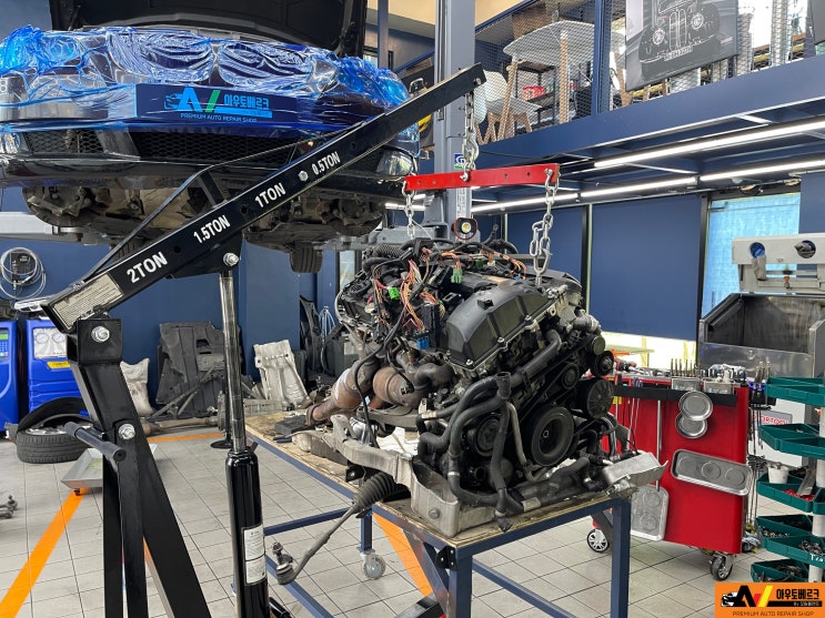 BMW 328i N51 엔진 리빌드(오버홀) 1편 엔진 탈거 과정 - 별내 수입차 정비, 다산 수입차 정비, 구리 수입차 정비 ...
