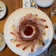 서울 강남구 신사동 신사역 가로수길 독도새우회 한우육전 맛집 안주 맛집 한식 맛집 산호 방문기