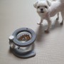 리틀팩토리 강아지 고양이 높이조절 유리식기, 높이조절되는 강아지밥그릇으로 잘 선택해서 소형견 디스크 예방해줘요