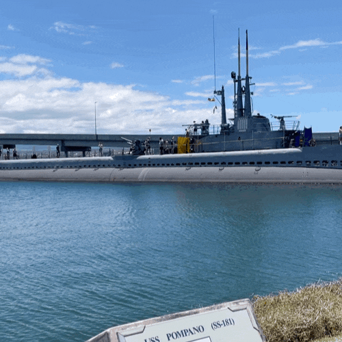 [하와이] USS 보우핀 잠수함, 퇴역 잠수함 관람하고 진주 받기