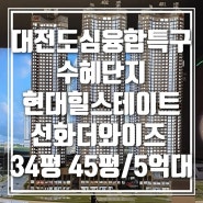 대전아파트줍줍/도심융합특구수혜단지/현대힐스테이트 선화더와이즈 34평 45평~/5억대아파트