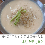 국산콩으로 갈아 만든 냉 콩국수 맛집 송탄 서포 칼국수