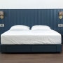 깔끔하고 고급진 침실가구, 페인팅된 템바루바 침대 프레임