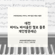 대전 피아노 바이올린 첼로 플룻 개인방문레슨
