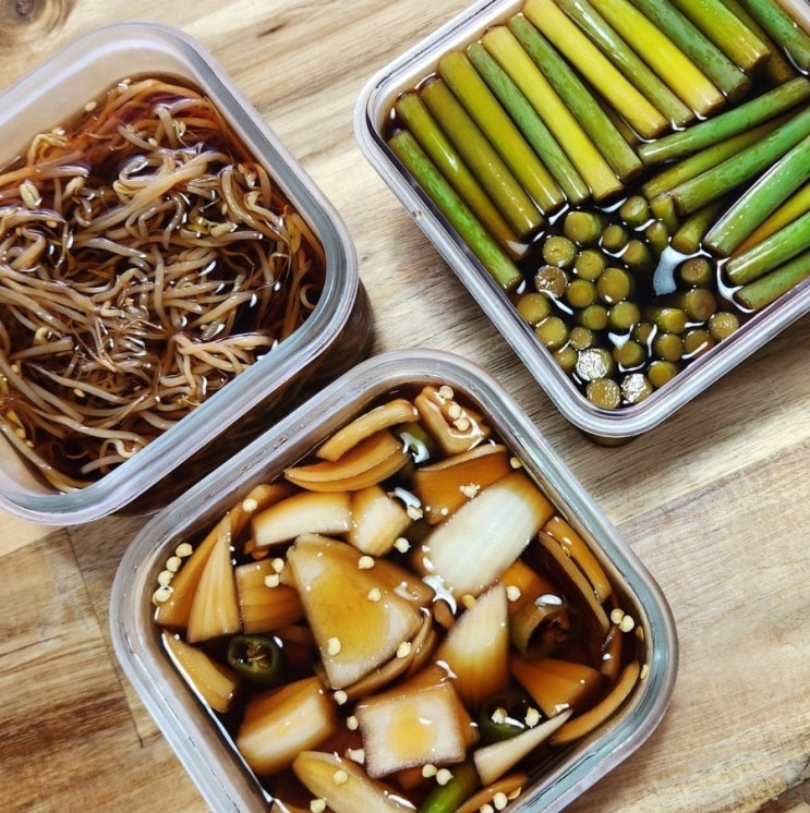 장아찌 만들기가 이렇게 쉽다고? | 숙주장아찌, 양파장아찌, 마늘쫑장아찌 : 네이버 블로그