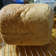 홈베이킹레시피 제빵기로 100%통밀식빵 만들기 제빵기식빵 만드는법