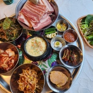 신호동맛집 쟁반집 한돈 생삼겹을 급냉시킨 냉삼 부산강서구고기집