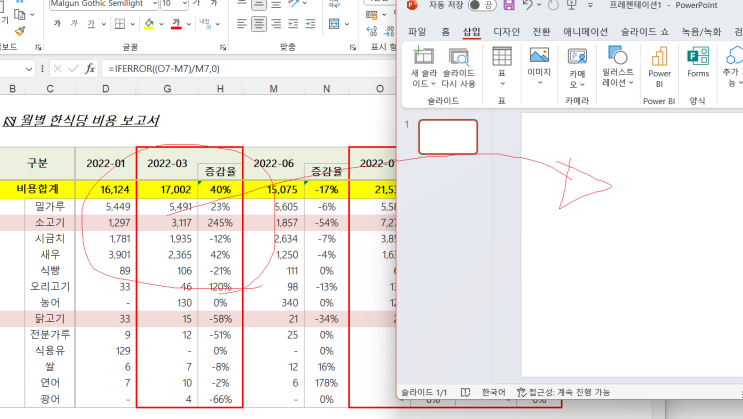 실무에서 쓰이는 PPT 표 만들기 디자인,선까지 : 네이버 블로그