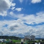 파란 하늘에 구름 그림