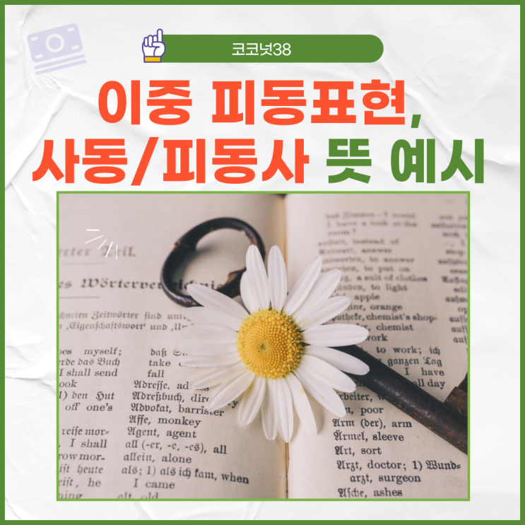 이중 피동표현, 사동사 피동사 뜻 예시로 살펴보기(+사동표현/피동표현) : 네이버 블로그