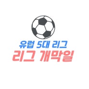 [축구이야기] 유럽 5대 리그 개막일