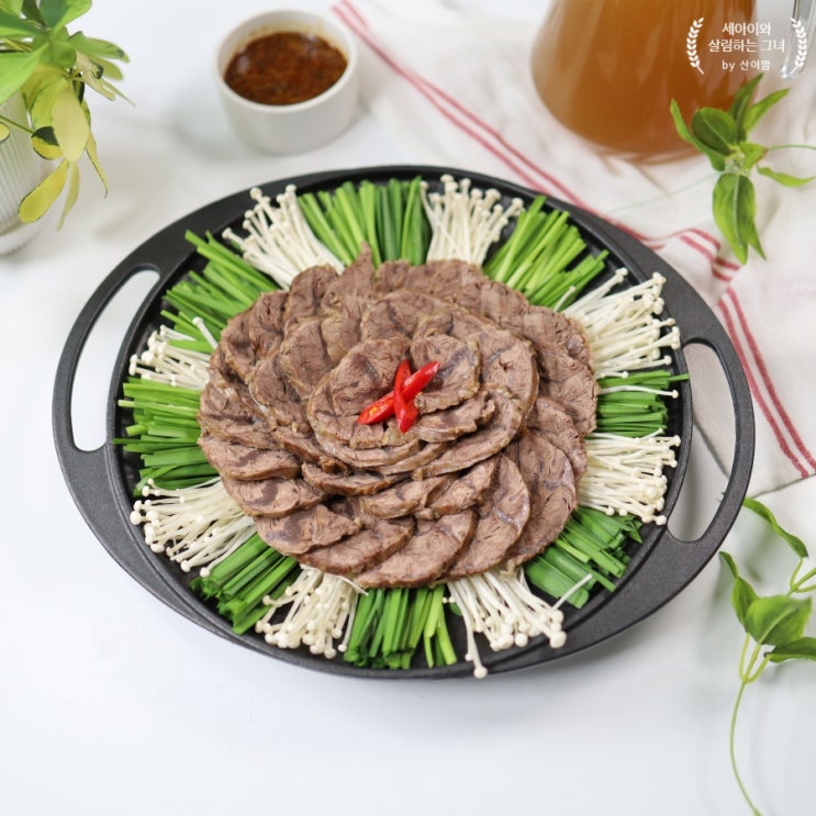 아롱사태 수육 레시피 전골 소스 소고기 수육 맛있게 삶는법 복날 음식 : 네이버 블로그