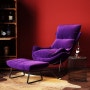 독일 명품가구 '까레'(KARE) Armchair with Stool Snuggle Purple