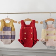 캉캉 베이비 롬퍼 - 아기옷 만들기 대바늘 뜨개질 키트 DIY
