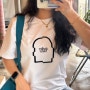 여성 반팔 티셔츠 심볼 오버핏 티 아틀리에나인 캐주얼 반팔티